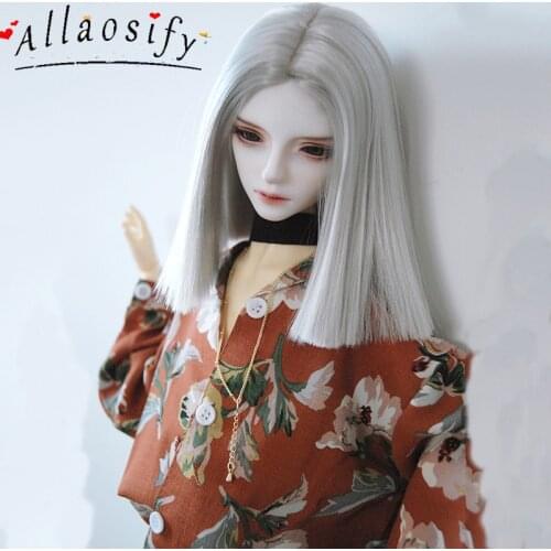 Allaosify Bjd Doll 1/3 1/4 1/6 1/8 Shoulder High Temperature Wig 25 Colors Available