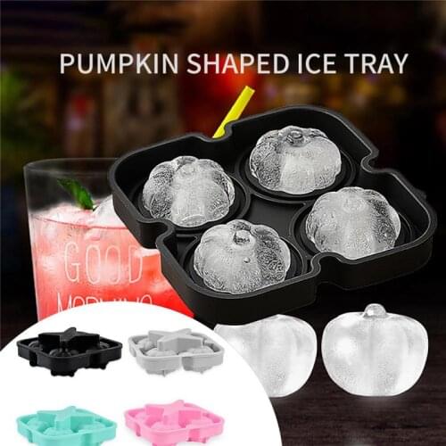 Silicone Ice Tray Pumpkin Shape Innovative Water Injection Easy To Cover Ice Cream Mold Freezer Cream Ball Machine
