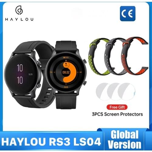 Haylou LS04 RS3 Sports Smartwatch 1.2Inch AMOLED Screen 14Sports Modes Heart Rate Monitoring 15 Days Life Relógio inteligente