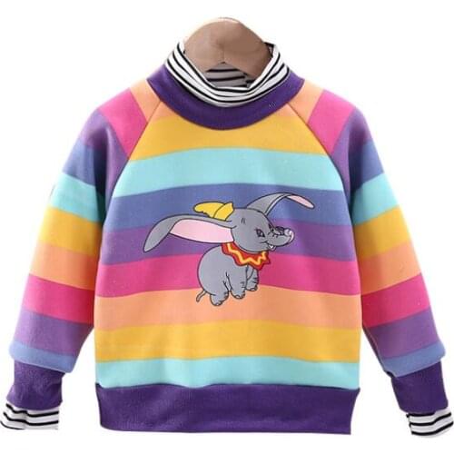 Baby Girls Warm Hoodies Clothes Boys Winter Rainbow Sweatershirt Kids Thick Cartoon Sweaters Children Casual Top 1 2 3 4 5 Years