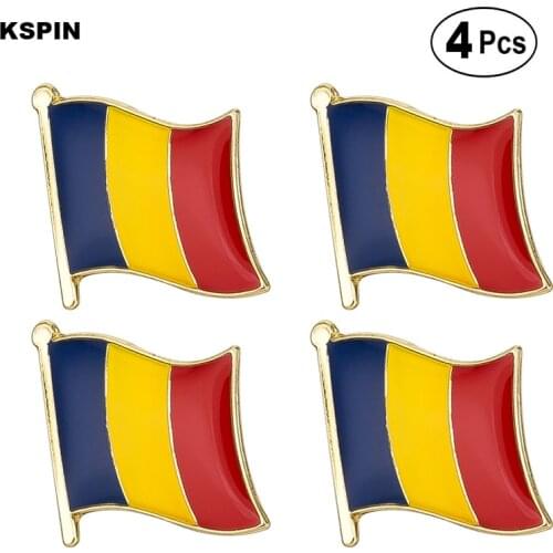 Romania Flag Pin Lapel Pin Badge Brooch Icons 4pcs