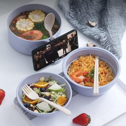 1pc Creative Instant Noodles Bowl With Lid Japanese Style Students Noodle Soup Rice Ramen Bowl Restaurant Kitchen Tableware