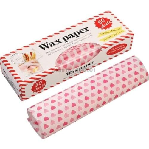 100boxes 50Pcs/box Wax Paper Food Grade Grease Paper Food Wrappers Wrapping Paper For Burger Fries Oilpaper Baking Tools