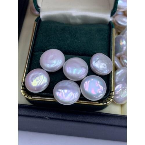 11-13mm Shinning Keshi Button Loose Pearls No Hole Handmade DIY Jewelry Baroque Freshwater Pearls
