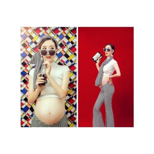 2021 Maternity Dress for Photo Shoot Maxi Maternity Gown Shoulderless Lace Dress Strap Sexy Women Maternity Photography Props