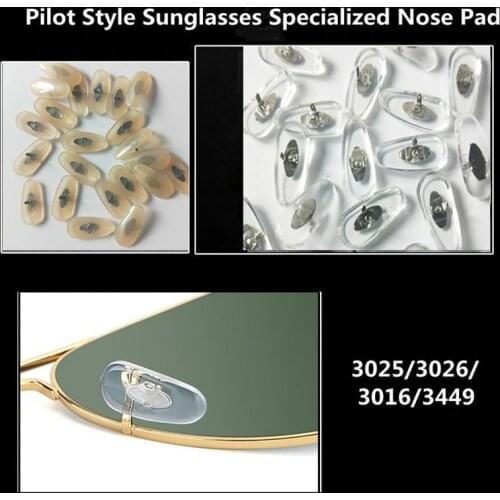 20P Wholesale Brand-Quality Pilot Sunglasses Clip Nose Pads for3025/3026/3016/3449/3509 Glasses Original Eyewear Accessories