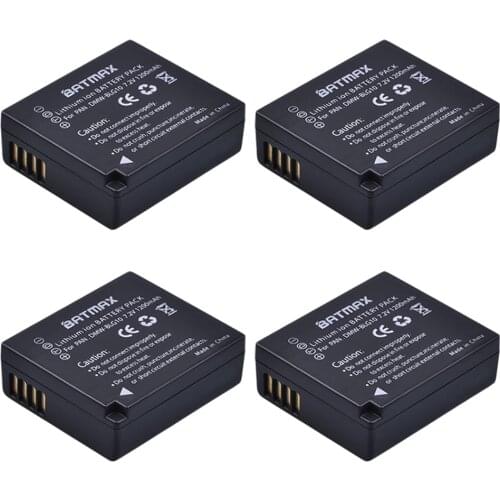 4 x DMW-BLG10, DMWBLG10, BL9E BP-DC15 BPDC15 Battery for Panasonic LUMIX GF3 GF5 GF6 GX7 LX100 GX80, GX85, D-Lux (Type 109)