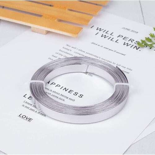 33ft Aluminum Flat Wire Plain Bezel Strip Flexible Silver Golden Pendant