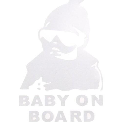 Car Sticker 14*9CM BABY ON BOARD Funny Reflective Child Stickers for Nissan Teana X-Trail Qashqai Livina Sylphy Tiida Sunny