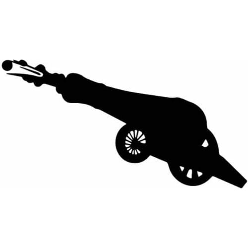 Car Sticker Outline Gun Fire Shadow Vinyl Premium Decoration PVC Car Sticker Waterproof Cover Scratch Black/white,15cm*8cm
