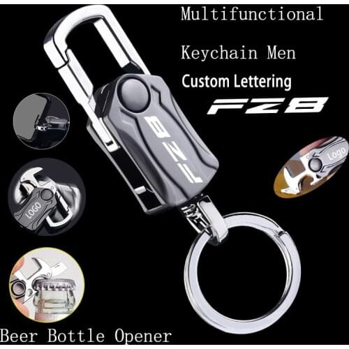 Motorcycle Key Chain Keychain Metal Multifunction Keyring For YAMAHA FZ8 FAZER fz 8 Accessories