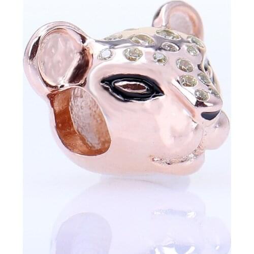 DoDoFly Authentic 925 Sterling Silver Beautiful Shining princess lion beads Fit Original Bracelet Pendant DIY Jewelry Charms