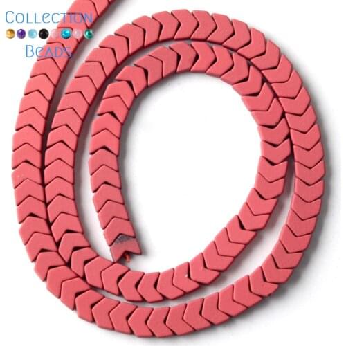 Natural Stone Rose Red Rubber Arrow Hematite Round Spacer Loose Beads For DIY Jewelry Making Necklace Bracelet Accessories 6x3mm
