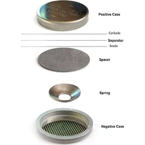 100 PCAK coin cell material 2032/2016/2025 coin cell battery case