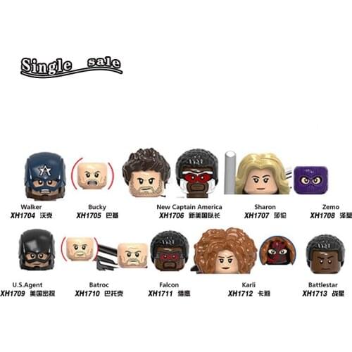 Superheroes Walkers Buckys Batrocs Falcons Karlis Battlestars Mini Figure Bricks Toys Assembled Building Blocks Model Toys Gift