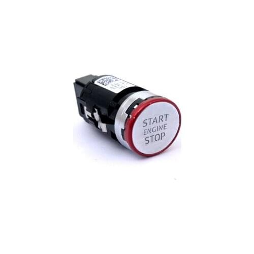 Chrome & Red Push Start Button For Audi A4 B9