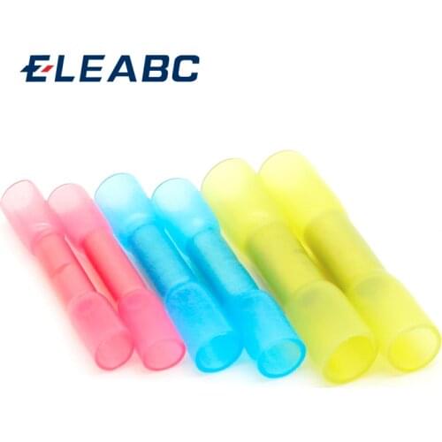 100pcs High Quality BHT1.25 BHT2 BHT5 Insulated Heat Shrink Butt Wire Electrical Crimp Terminal Connector