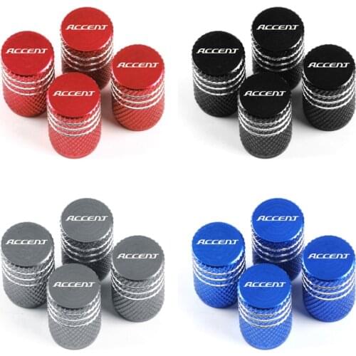 4Pcs/Set Tire Stem Valve Caps Aluminum Car Dustproof Caps Tire Wheel Stem Air Valve Caps for hyundai ACCENT ELANTRA TUCSON IX20