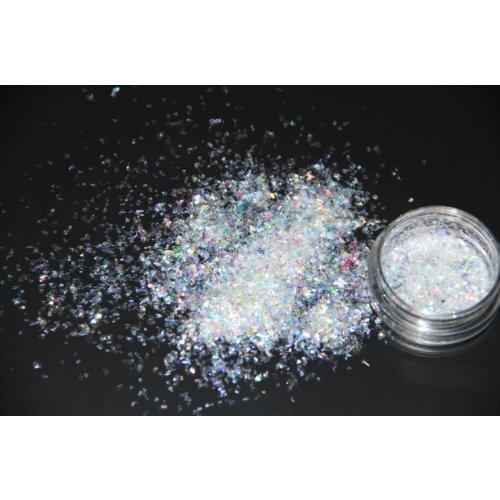 Colorful Holographic White Flakes Glitter Confetti