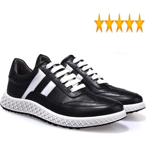 Quality Leather Casual Fashion Shoes Men 2021 Lace Up Hip Hop Sneakers Male Outside High Street Footwear Zapatos De Hombre