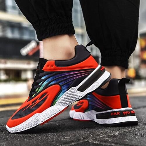 Fashion Sneakers For Men Soft bottom Comfortable Mens Casual Shoes Fashion Breathable Jogging Shoes Hard-Wearing Damping Shoes