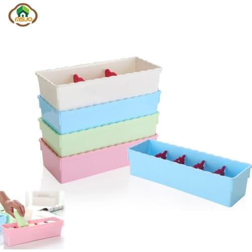 Msjo Storage Drawers Organizer Underwear Plastic Storage Box Tie Bra Makeup Jewelry 5 Cells Adjustable Organizer Box For Home