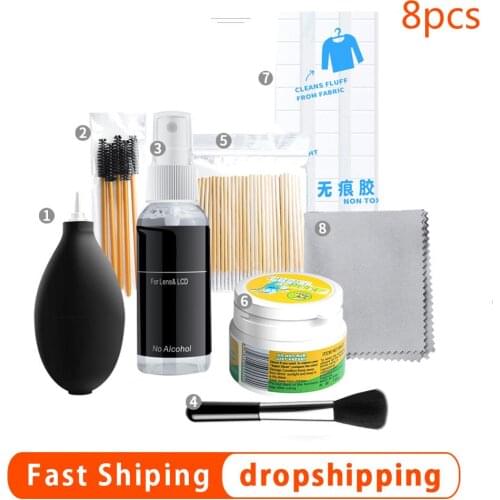 Wireless Headset Cleaning Kit +Cleaning Solution +Brush +Cleaning Mud+ Cotton Swab For Airpods Keyboard Smart Digital Equipment