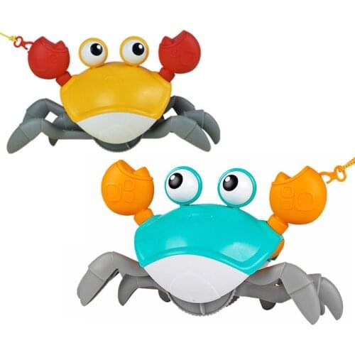 2020 New Arrivals Beach toys Summer Popular Beach Crawling Crab Toys Crawl Windup Baby Bath Toys for kids