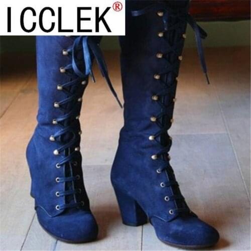 Sexy Womens Winter Boots Lace Up Rubber Stretch Women Shoes Rome Style Boot for Women Female Boots High Heels