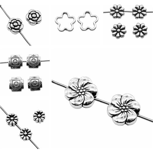 Sejuani diy charms for jewelry making kit pendant for bracelet jewelry accessories Flower Small Hole Spacers Beads