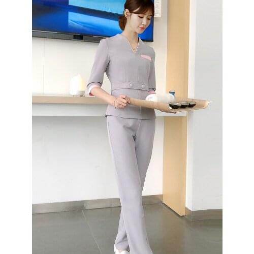 Beauticians Work Clothes Womens New Fashion Beauty Salon Health Club Work Clothes Set