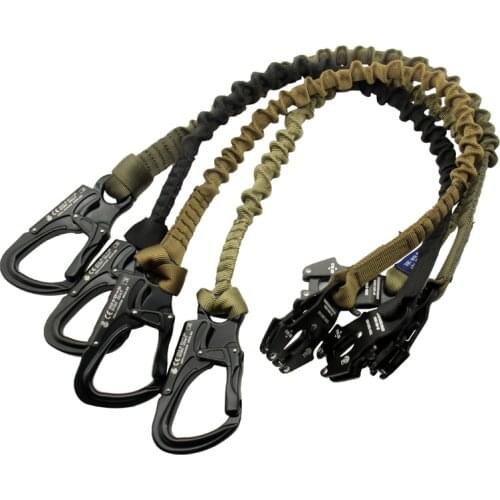 Outdoor activities landing quick buckle belt quick release elastic safety rope buckle double head buckle
