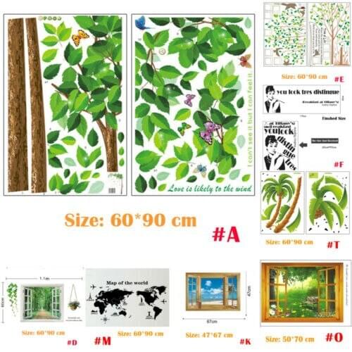 DIY Monkey Animal Wall Stickers Jungle Zoo Tree Nursery Baby Kids Room Decal Art