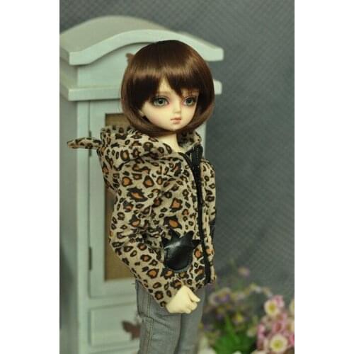 1/6 1/4 1/3 scale BJD clothes Cute leopard Hooded coat for BJD/SD YOSD MSD SD13 SSDF ID72 HID Strong uncle doll accessories C034