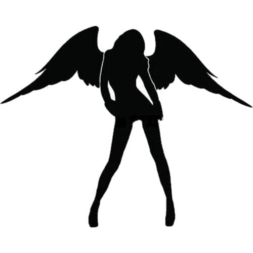 Car stying 10*14CM Sexy ANGEL Car Sticker Decals Lovely Angel Wings Motorcycle Car Styling Car Stickers 11 Colour Jdm