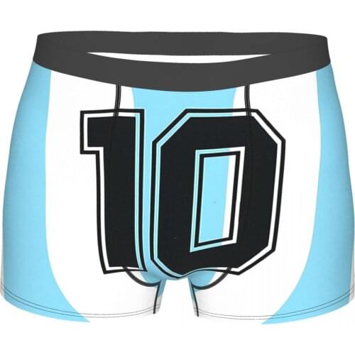 Diego Maradona Football Player D10S Underpants Breathbale Panties Male Underwear Ventilate Shorts Boxer Briefs