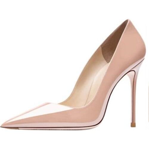 Classic Women Sexy Pumps Genuine Leather High Heeled Shoe Office Formal Stilettos Pointed Toe Women Daily Party AutumnShoe