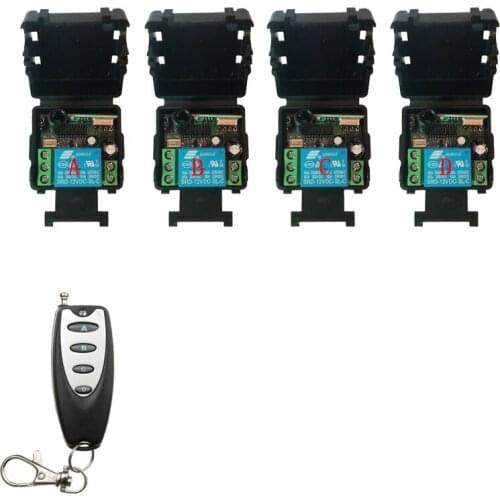 Universal Wireless Remote Control Switch DC12V 24V 1CH 1 CH RF Relay Receiver Module For Light Switches Garage Doors/lamp