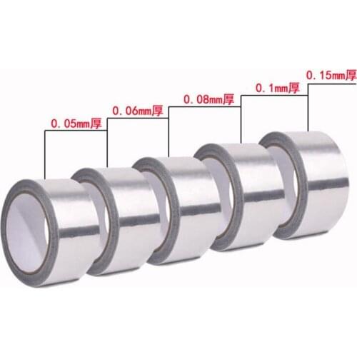Thickened 0.1-0.15mm Aluminium Foil Tape High temperature resistance Repair Leak Waterproof Strong Adhesive Conductive Tape