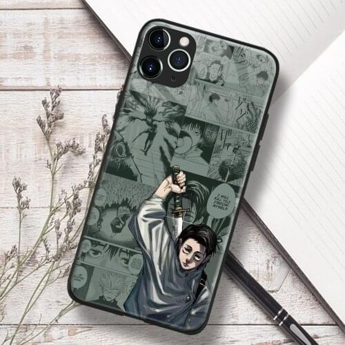 Yuta Okkotsu Jujutsu Kaisen Anime Soft TPU Glass Phone Case for IPhone SE 6s 7 8 Plus X Xr Xs 11 12 Mini Pro Max Samsung