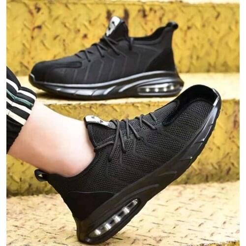 Safety Trainers Men Women Steel Toe Cap Anti Puncture: Breathable Work Shoes Lightweight Air Cushion Protective Boots