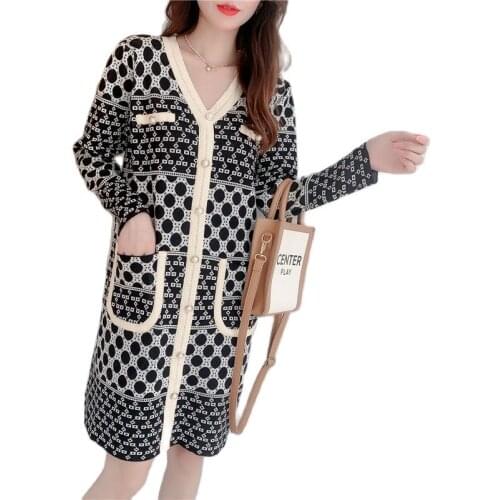 Fashion elegant dress women 2021 autumn and winter new style hot sale casual loose knit midi skirt womens clothing