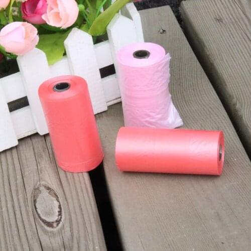 15pcs/roll Pet Dog Poop Bags Cat Waste Bags Doggie Bag Clean-Up Pick Up Garbage Bags Pet Supplies
