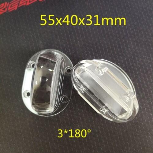 2pcs 55x40x31mm 55*40*31mm U shape 03* 180 degrees window light lens line shine lens LED car spotlight lens
