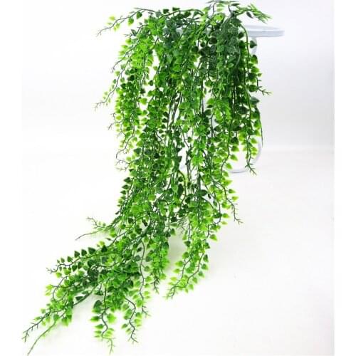 82cm Artificial Green Plant Vines Wall Hanging Fake Leaves Plant for Home Garden Decoration Simulation Orchid Fake Flower Rattan