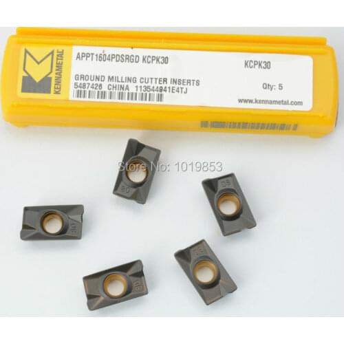APPT1604 PDSRGD KCPK30 carbide milling inserts for indexable end milling cutter CNC machine