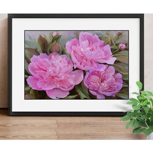 DIY Diamond Painting Flowers Diamond Embroidery Peony Picture Of Rhinestone Full Drill Garden Decoration Factory Direct