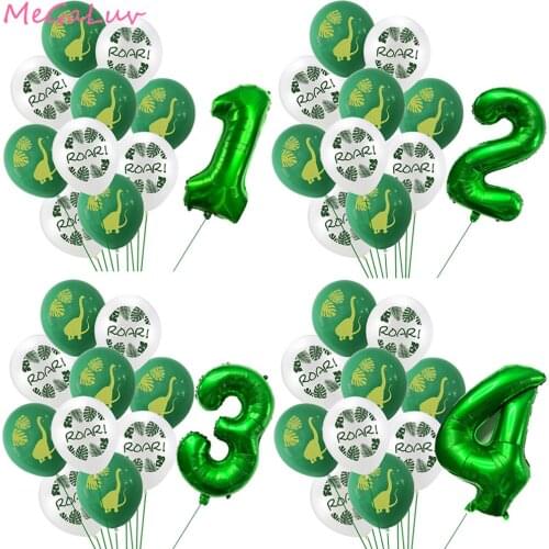 11pcs 12inch Dinosaur Party Balloons Jungle Animal Party Kids Birthday Party Decorations Baby Shower Supplies Air Balloon Globos