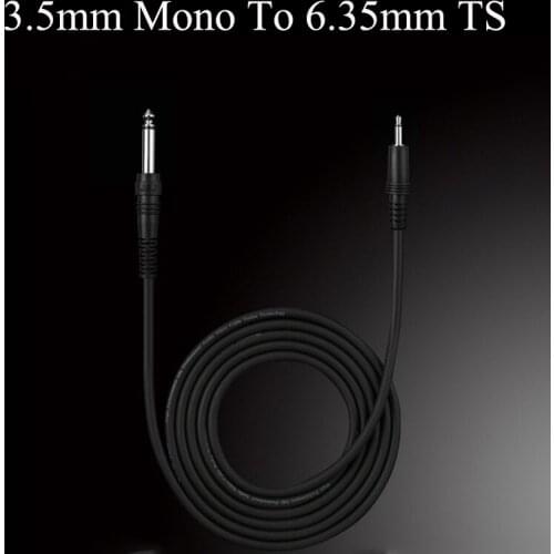 GUSUO 3.5mm Mono Male To 6.35mm 1/4" TS Male Plug Microphone Audio Stereo Extension Cable 412 1.5M