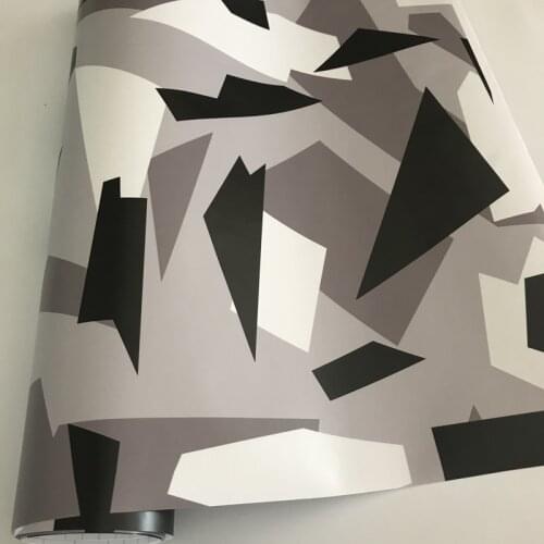 10/20/30/40/50x152cm Black White Camo Vinyl Film Arctic Camouflage Vinyl Car Wrap Air Bubble Free Camo Vehicle Wraps Stickers